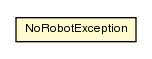 Package class diagram package NoRobotException