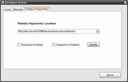 Sample configuration for Remote Repository