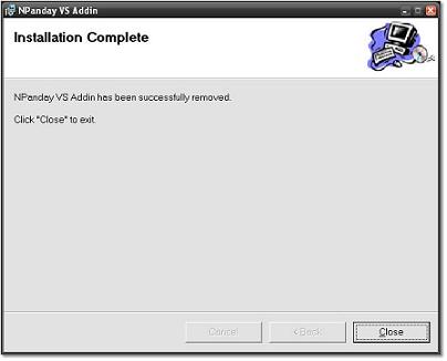 Successfully Removed NPanday VS Add-In