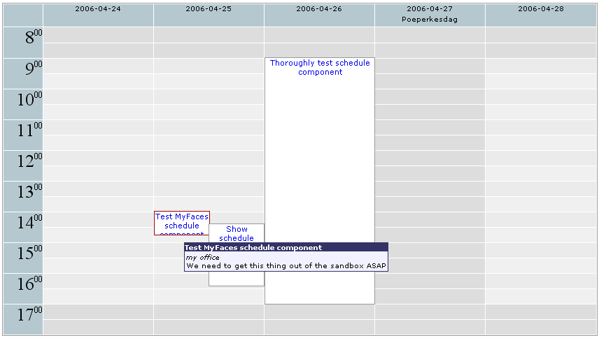schedule workweek mode