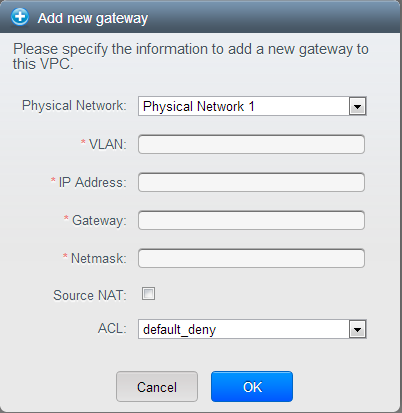 add-new-gateway-vpc.png: adding a private gateway for the VPC.