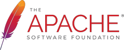 Apache feather logo with text