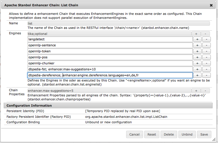 ListChain including some Enhancement Properties